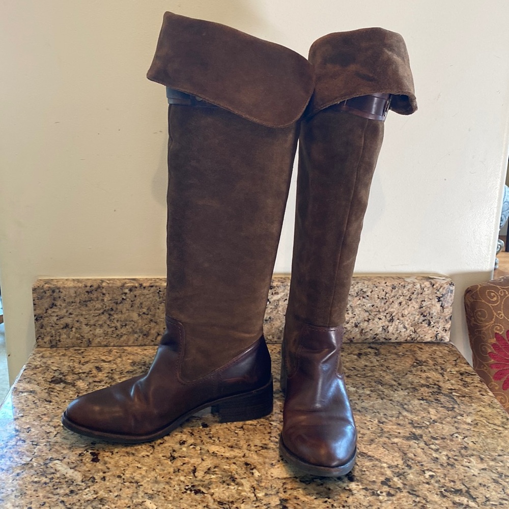 Jessica Simpson Brown Suede and Leather boots.